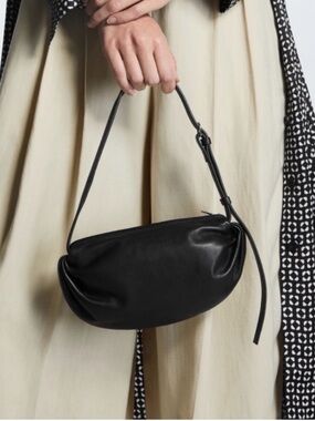 COS Black Leather Shoulder Bag